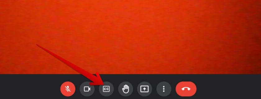 Enabling live captions in Google Meet