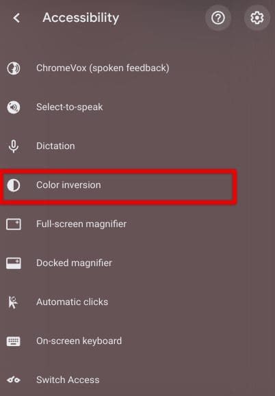 Inverting your ChromeOS colors