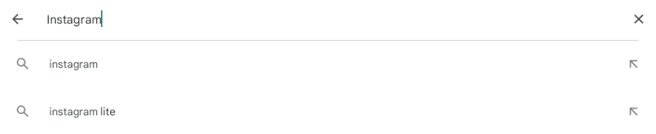 Looking for the Instagram app