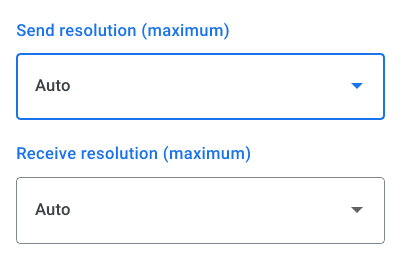Selecting the highest available resolution on Google Meet