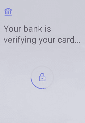 Card verification under progress