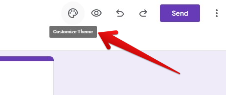 Customize theme button