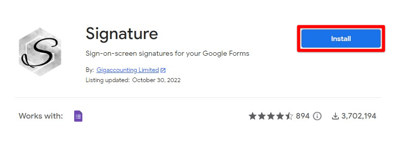 Installing the Signature add-on