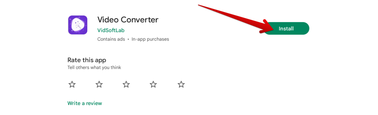 Installing the Video Converter app
