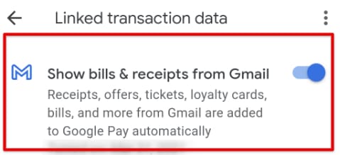 Linking Gmail to Google Pay