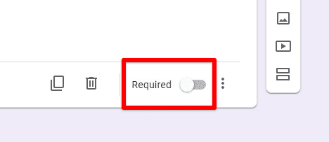 Required field turned off