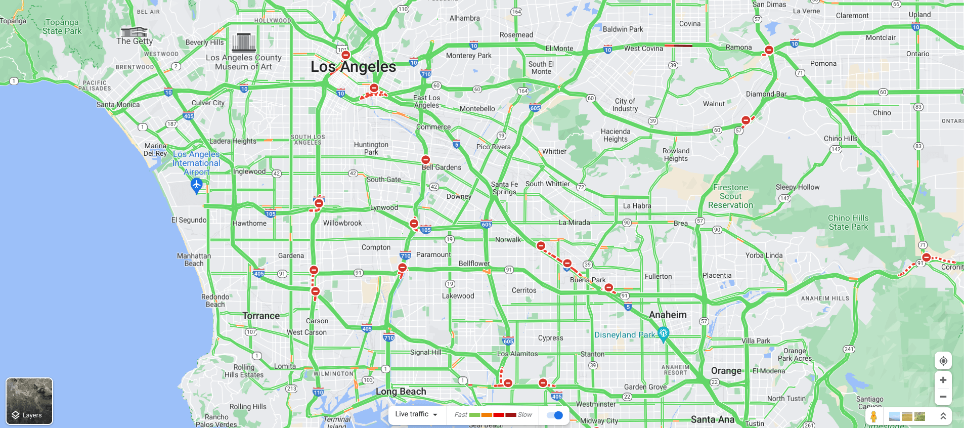 Real-time traffic updates in Google Maps