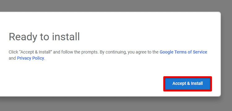 Accept & Install button