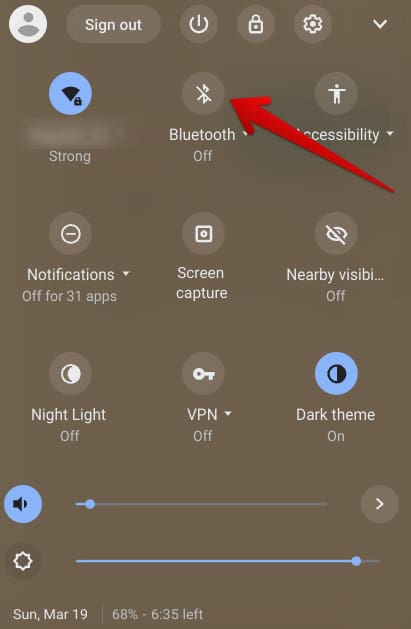 Enabling Bluetooth on ChromeOS