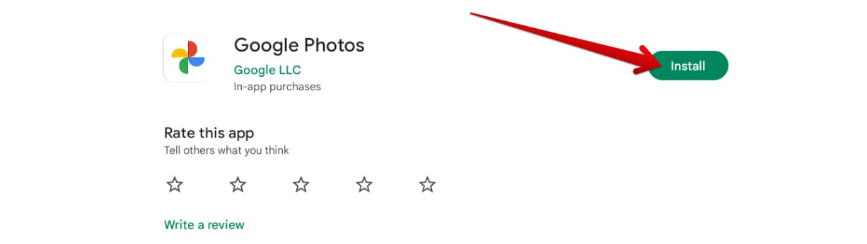 Installing Google Photos