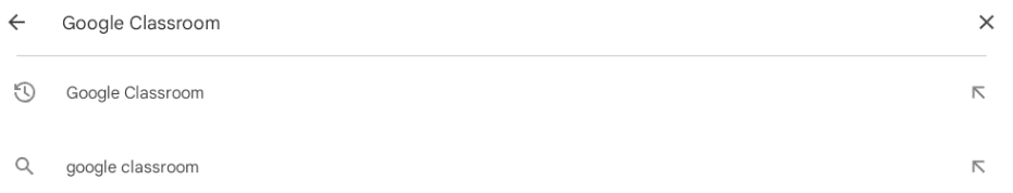 Searching for Classroom on the Google Play Store