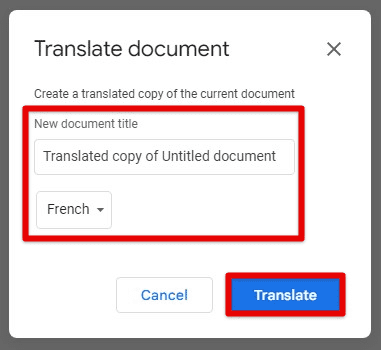 Translating an entire document