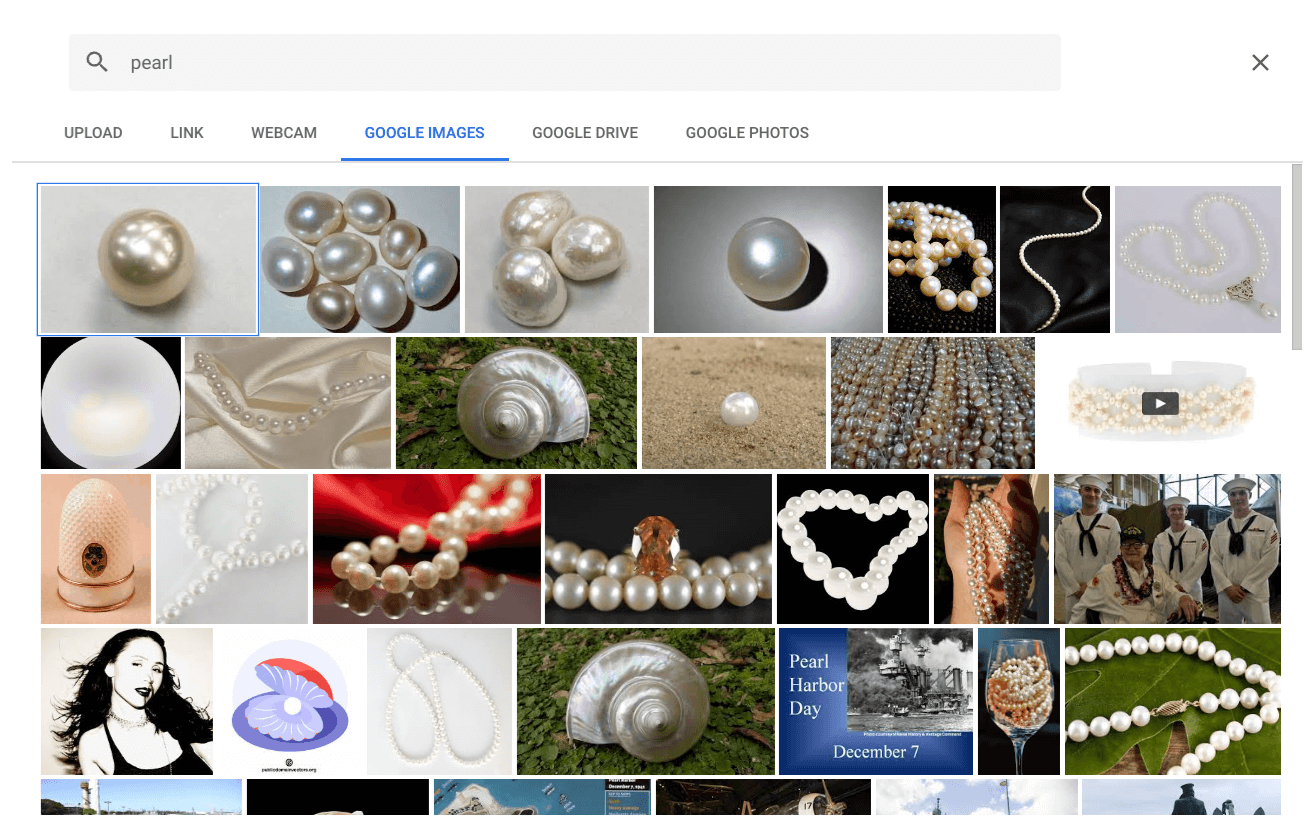 Using Google images in Jamboard