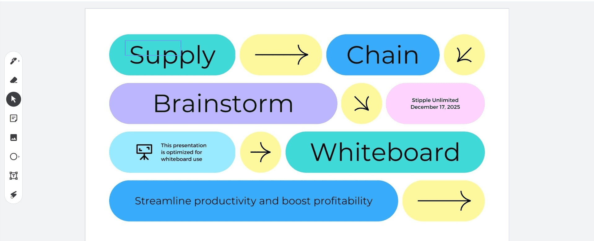 Using a pre-created template in Jamboard