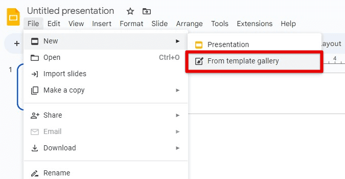 Applying templates to an existing presentation