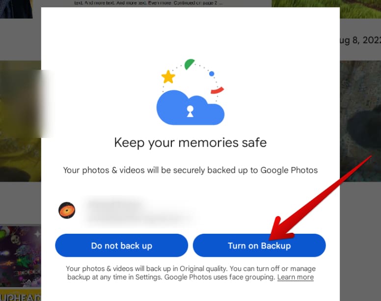 Enabling "Backup" on ChromeOS