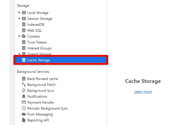 Google Chrome cache folder