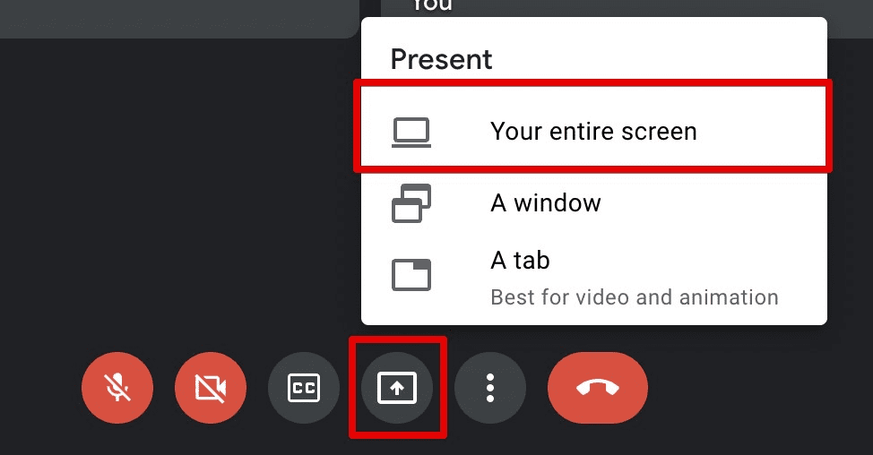 Screen sharing