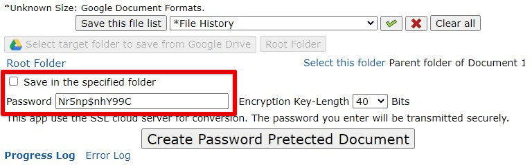 Creating a strong password