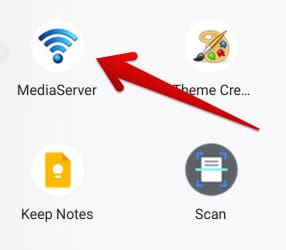 MediaServer app installed on ChromeOS