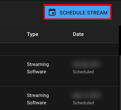 Scheduling a stream