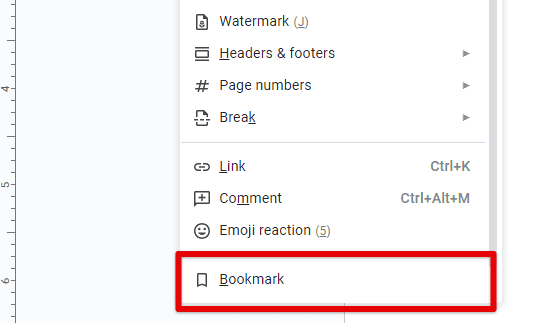 Adding a bookmark with keyboard shortcut