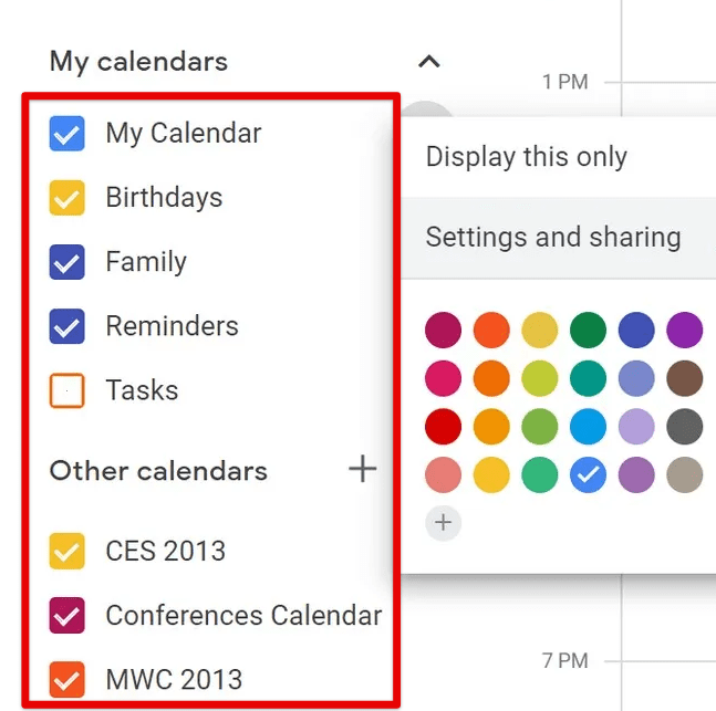 Shared calendars and collaboration