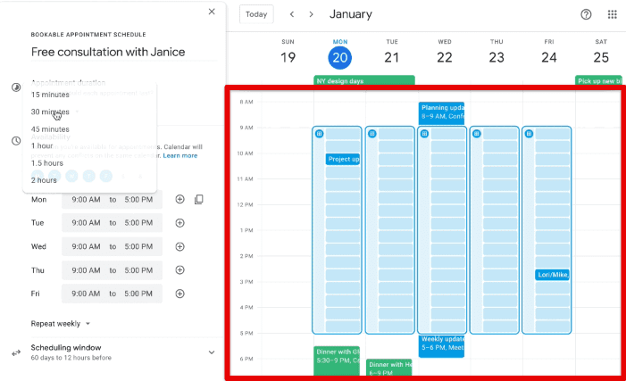 Streamlined scheduling