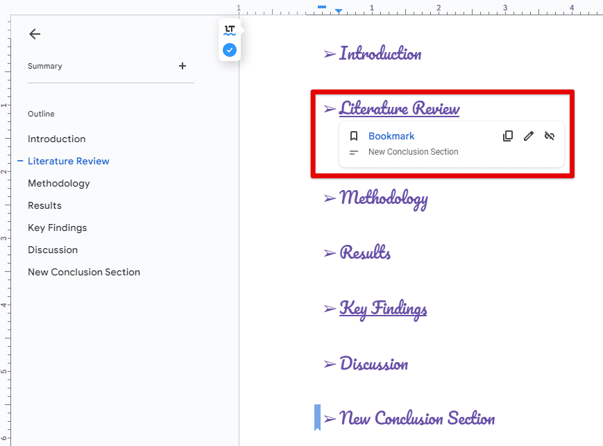 Using bookmarks and cross-references effectively