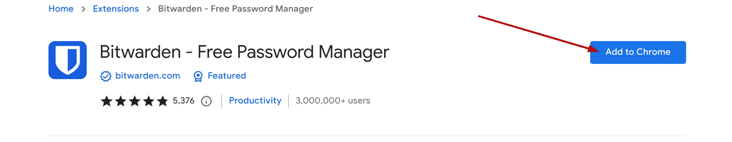 Adding Bitwarden to Chrome