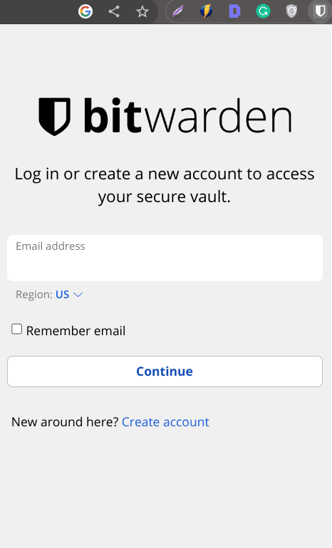 Bitwarden installed