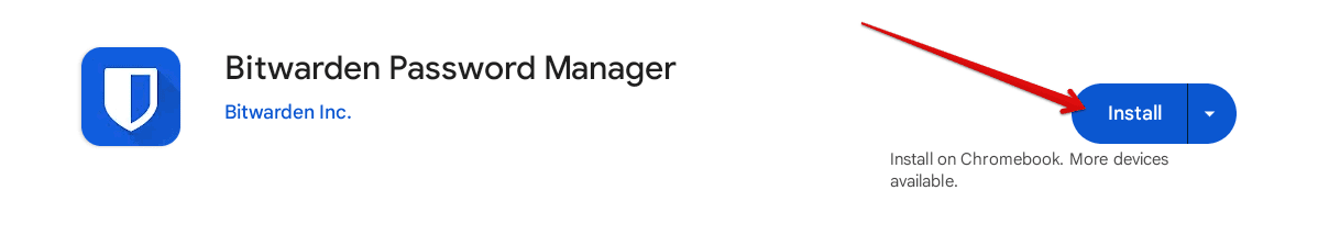 Installing the Bitwarden ChromeOS app