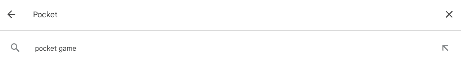 Searching for Pocket on the Google Play Store