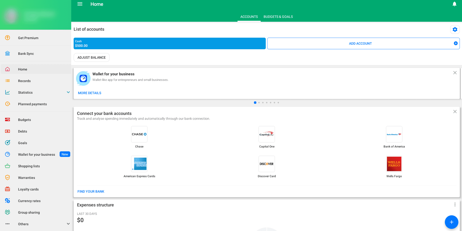 Wallet: Budget Expense Tracker on ChromeOS