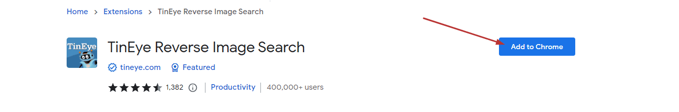 Adding TinEye to Chrome