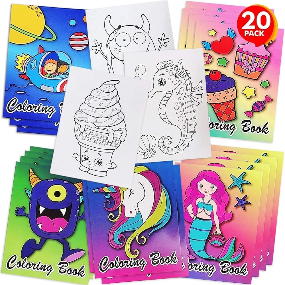 Assorted Mini Coloring Books for Kids