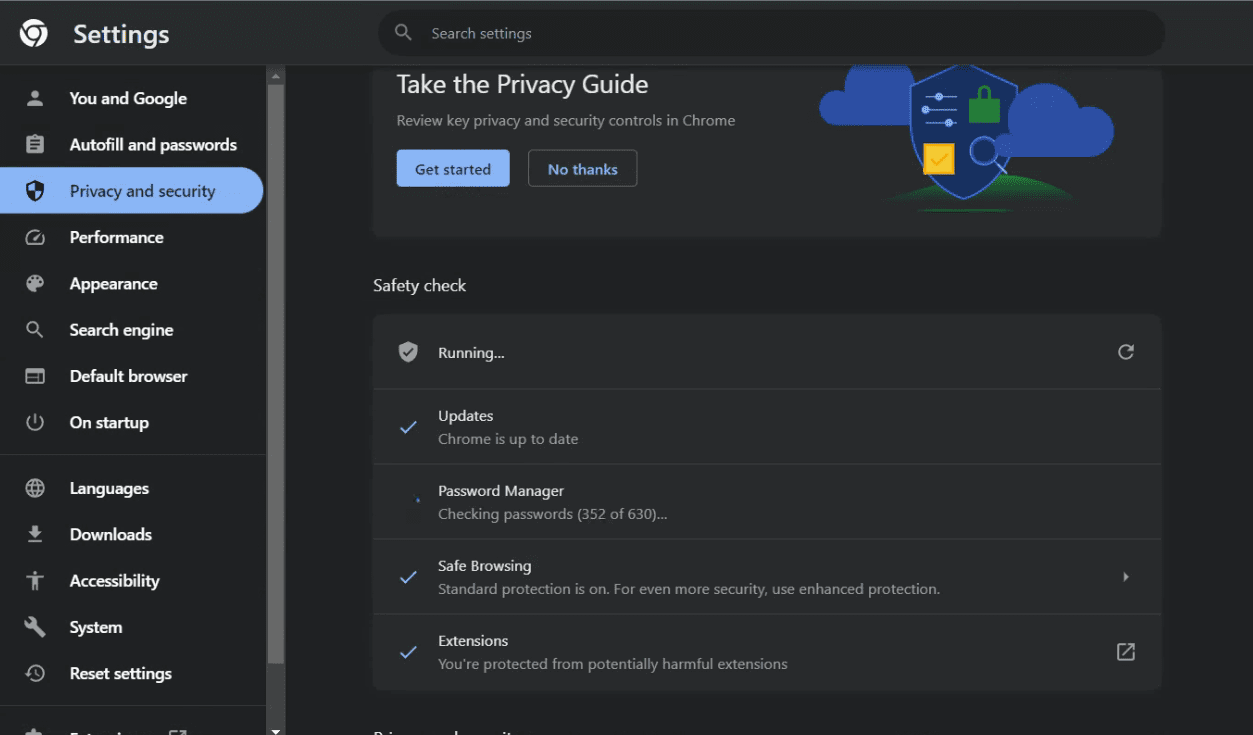 chrome safety check