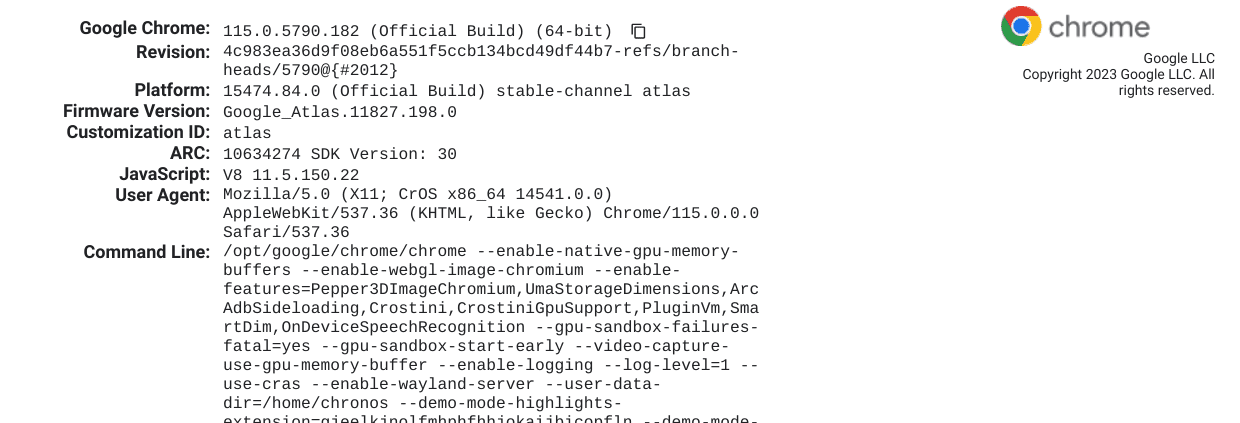 chromeos build details