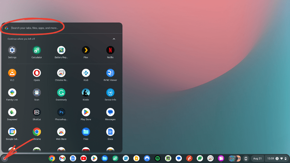 chromeos launcher