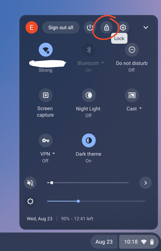 locking in chromeos