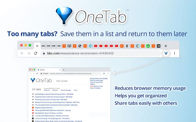 onetab extension