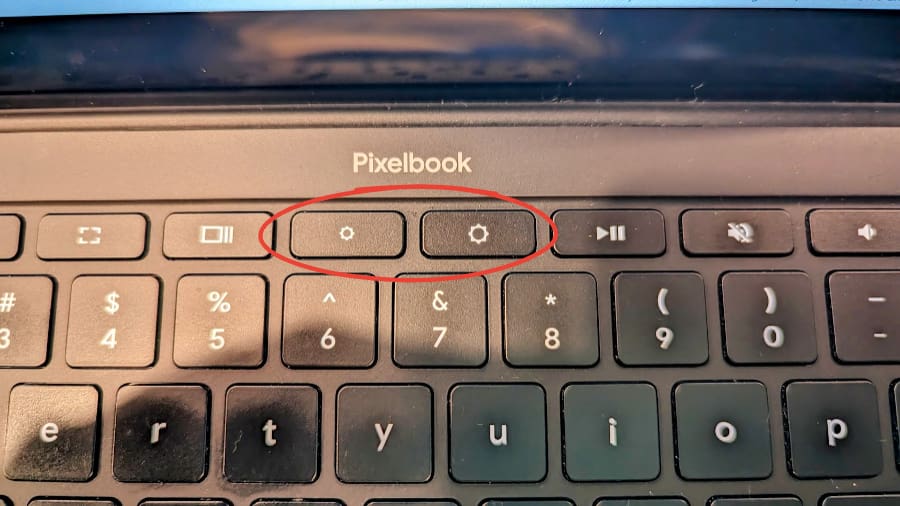 pixelbook go display brightness control keys