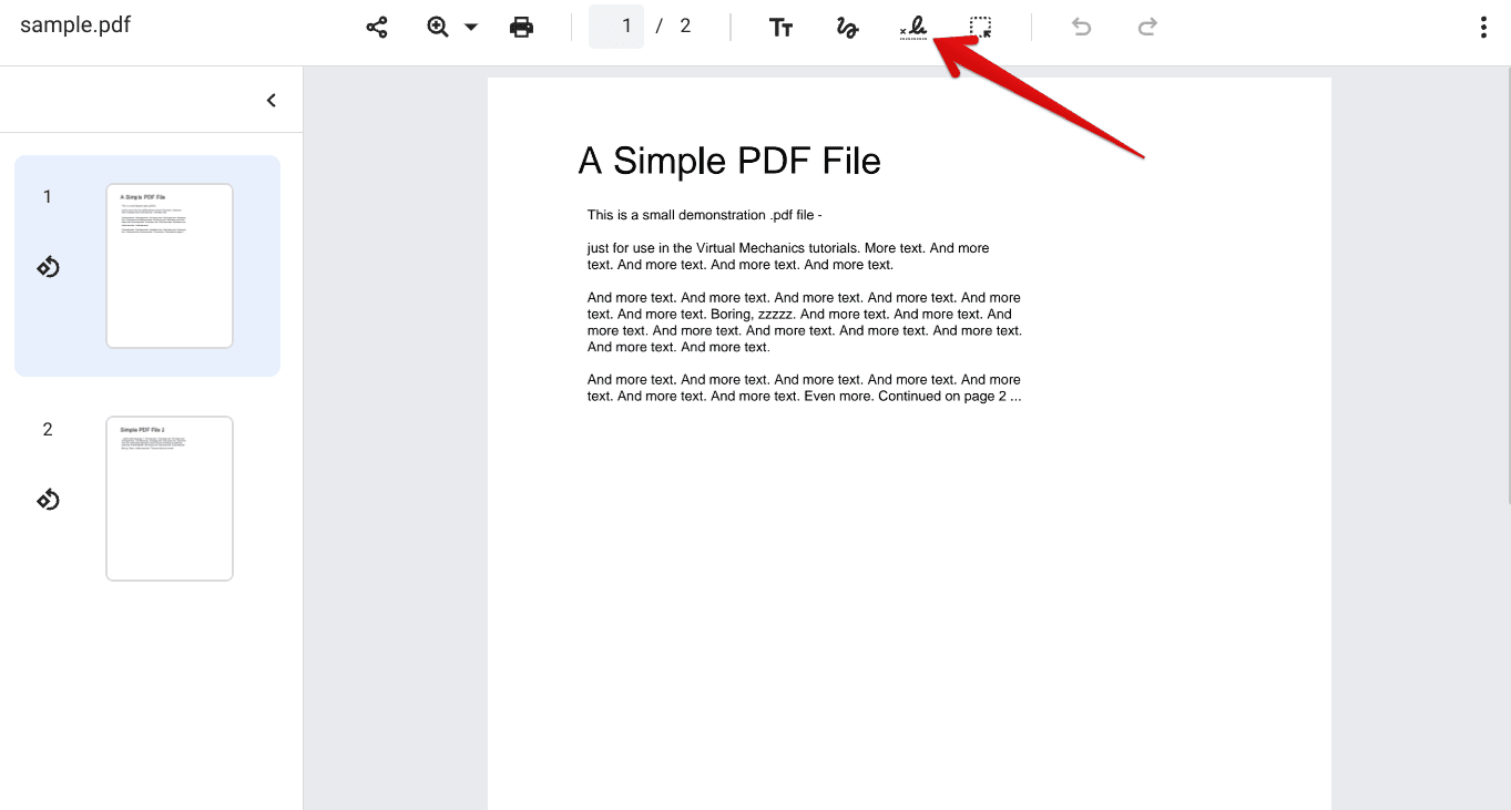 Signing the PDF natively on ChromeOS