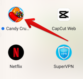 Candy Crush Saga installed on ChromeOS