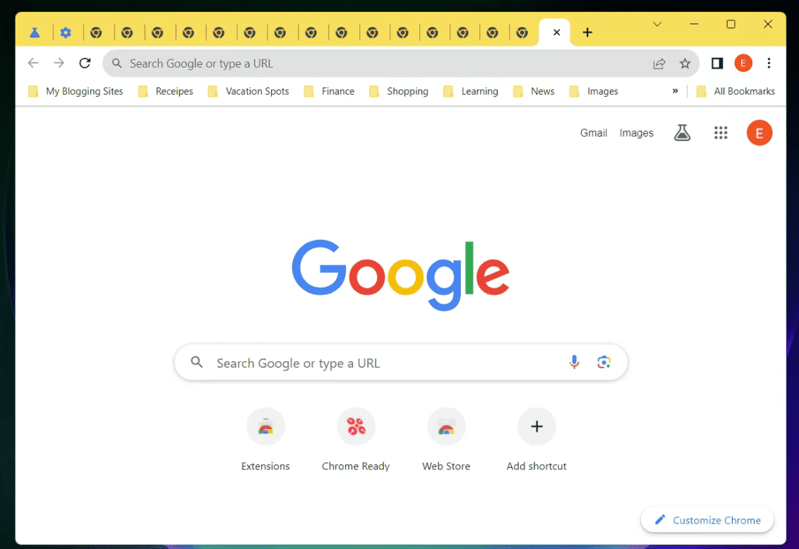 chrome too many tabs open