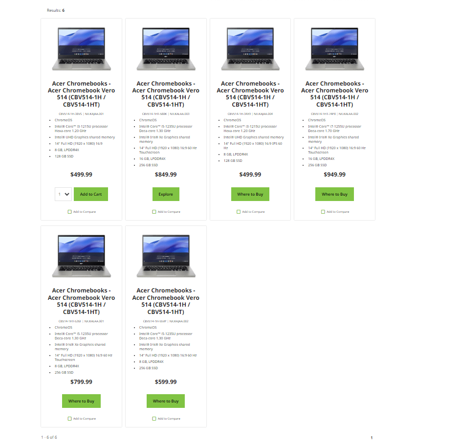 The Various Configurations of the Acer Chromebook Vero 514