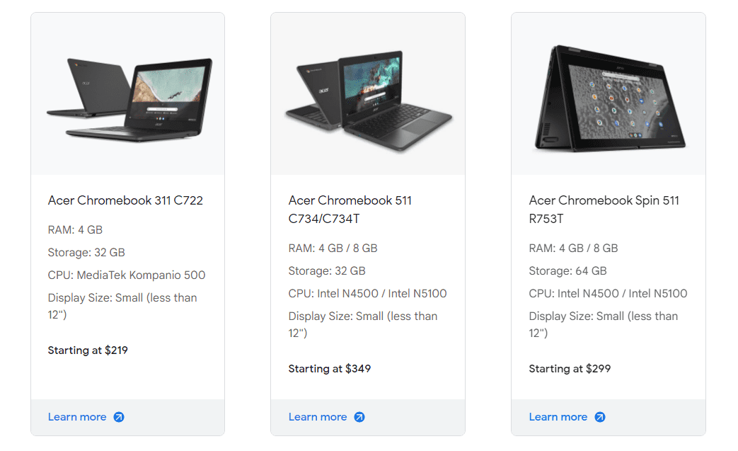 Some of the Most Sought-After School Chromebooks