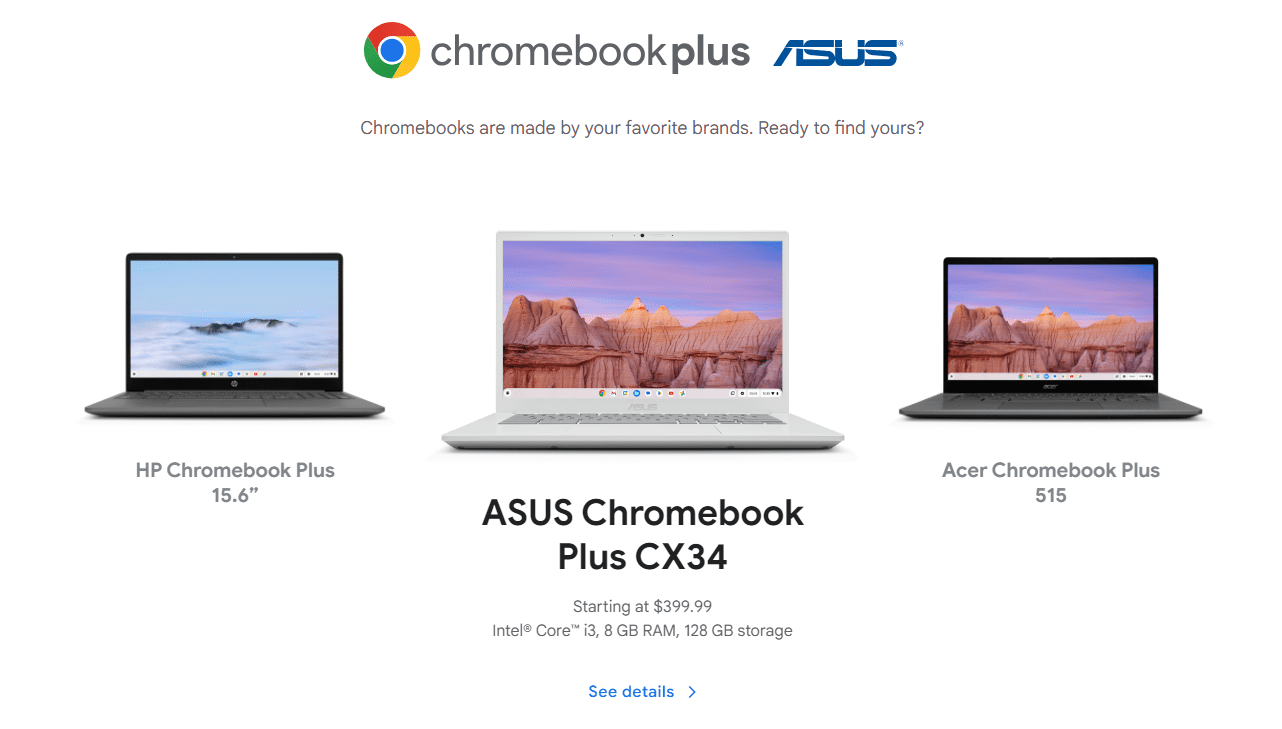 ASUS y HP introducen sus propuestas de Chromebook Plus