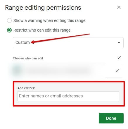 Choosing custom access