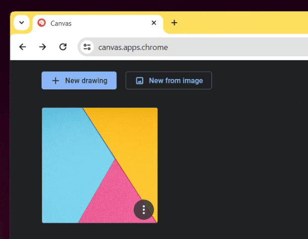 importing image into chrome canvas